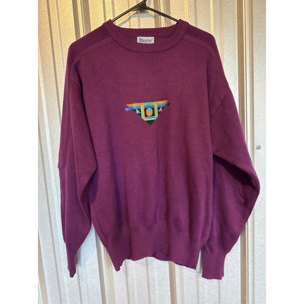 Meister Wool Blend Ski Snowboard Mens Pullover Baggy Sweater Size Medium‎